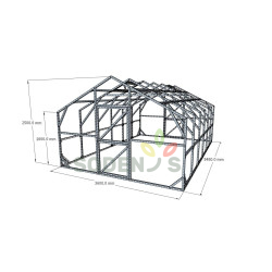 Nestandartinių išmatavimų Dvišlaitis šiltnamis 3600×5480 1 - Sodenis.lt