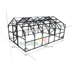Nestandartinių išmatavimų Dvišlaitis šiltnamis 3600×5480 2 - Sodenis.lt