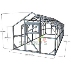 Nestandartinių išmatavimų Dvišlaitis šiltnamis 2655×7525 2 - Sodenis.lt